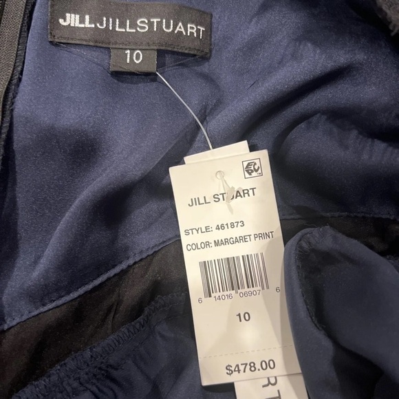 Jill Stuart Navy Floral Maxi Dress Gown size 10 - Picture 8 of 13